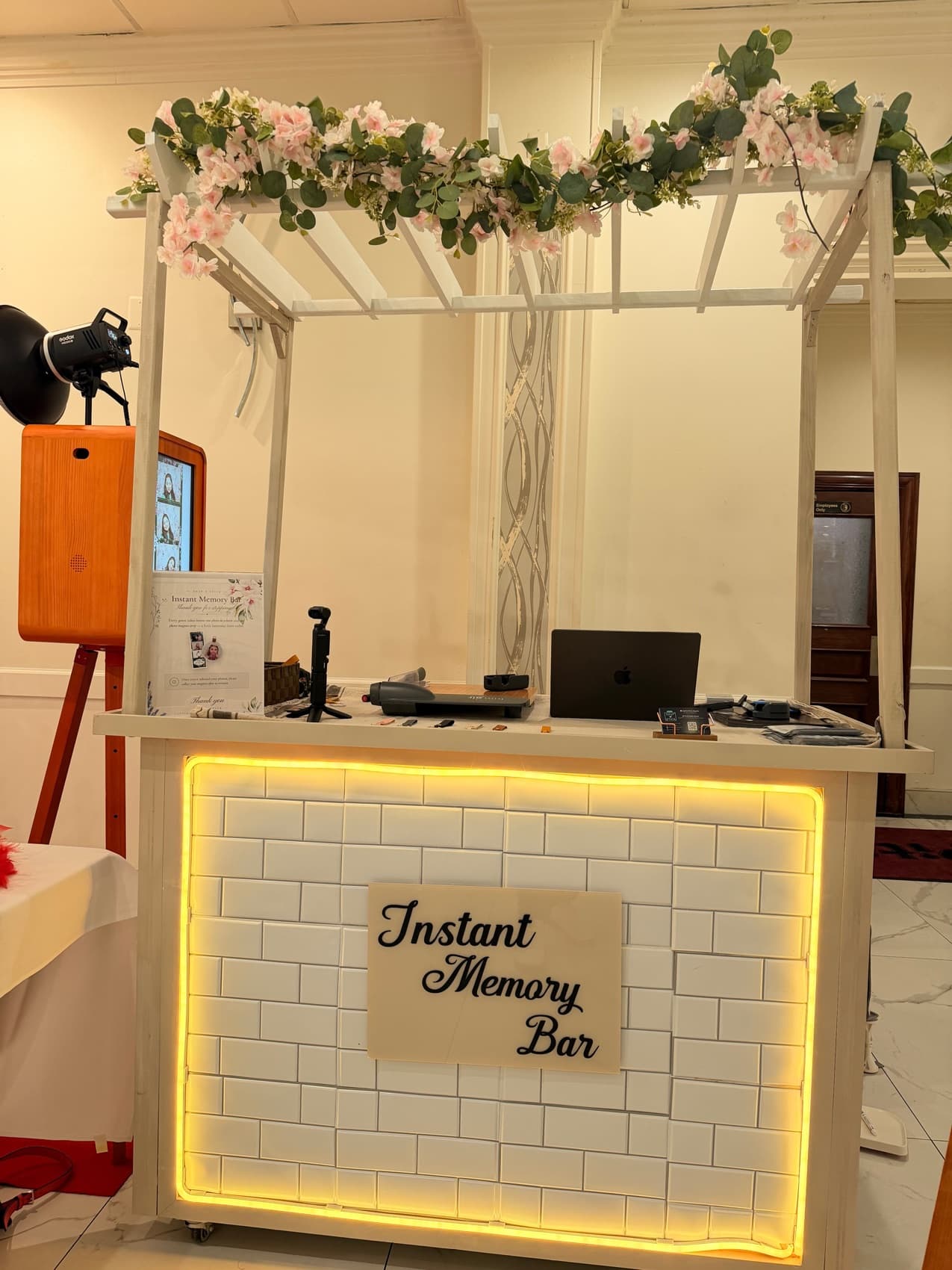 Snap'N'Stick photo booth setup at a Metro Detroit venue