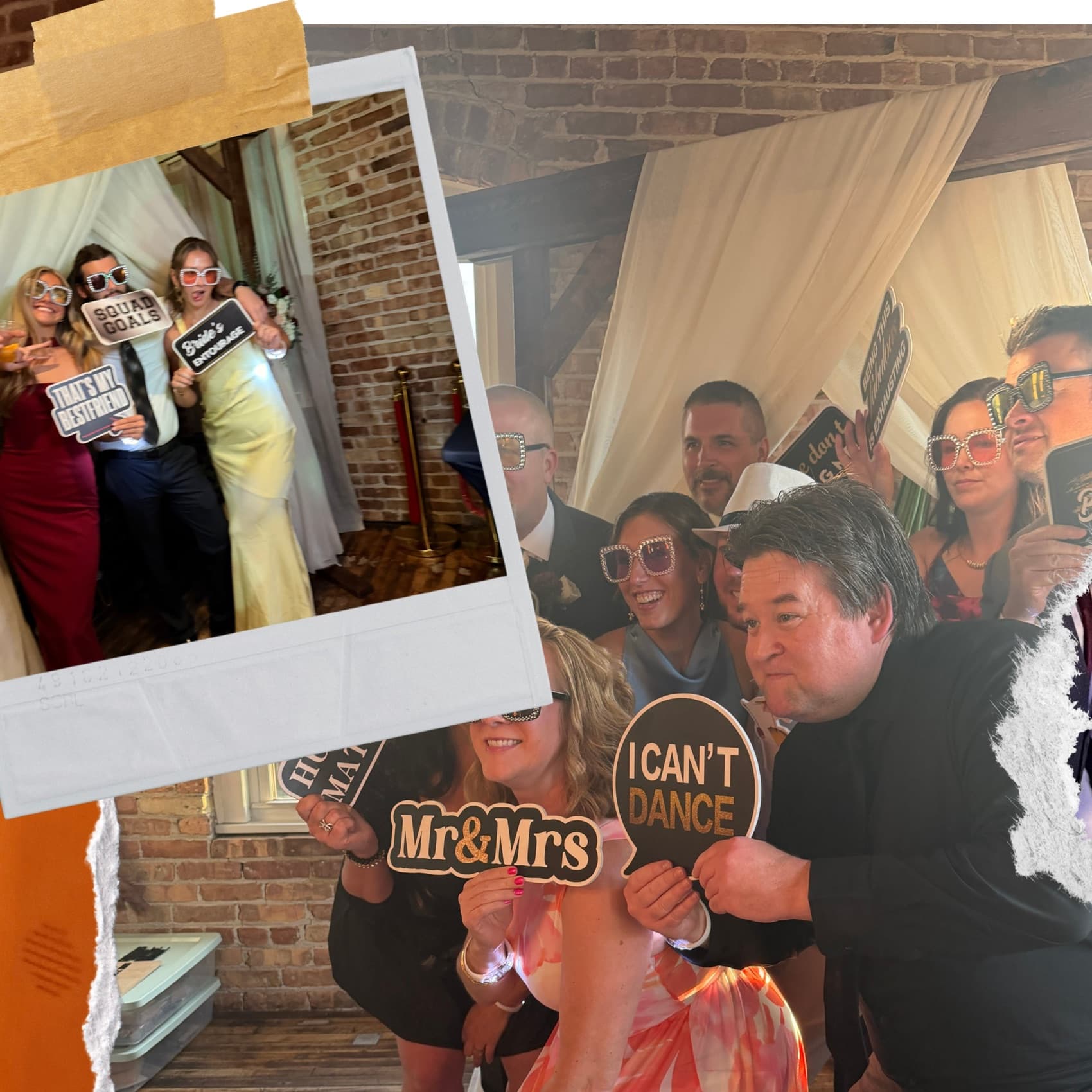 Snap'N'Stick photo booth setup at a Metro Detroit venue