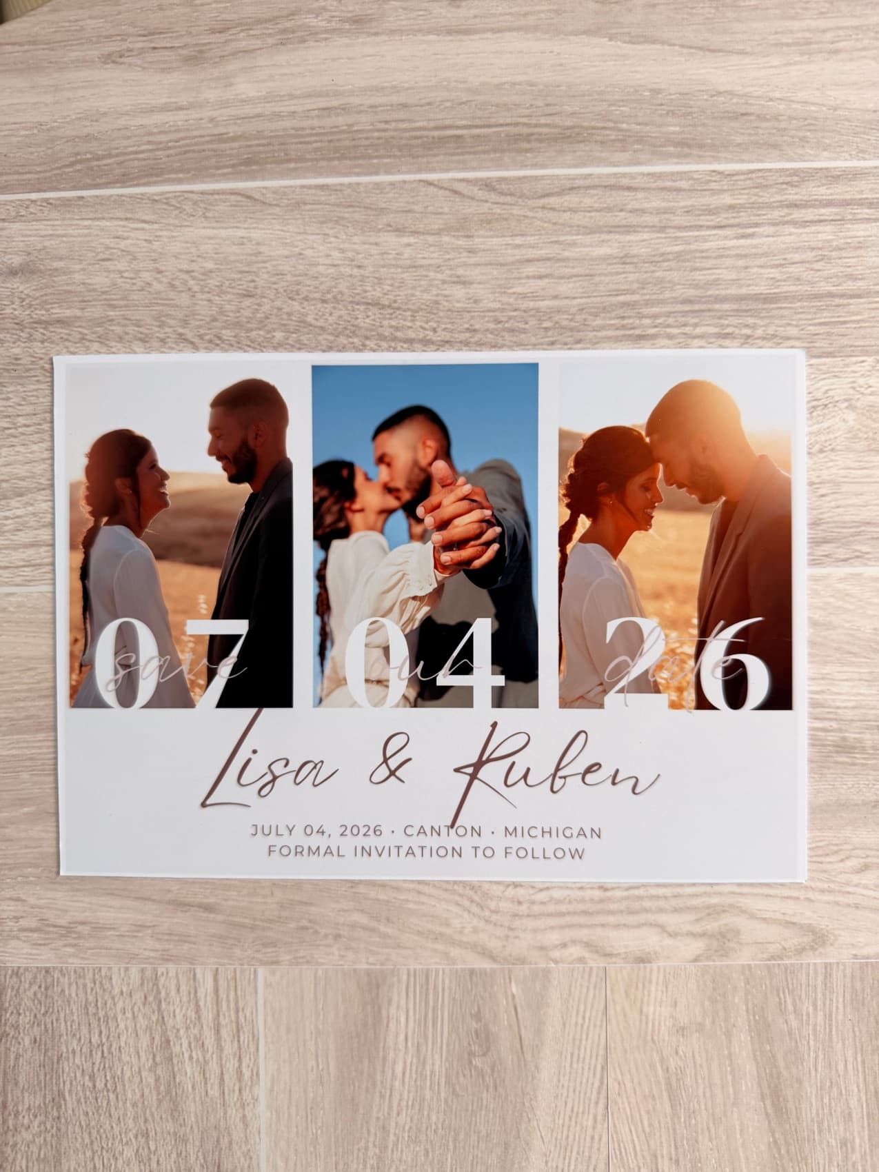 Custom save the date magnets